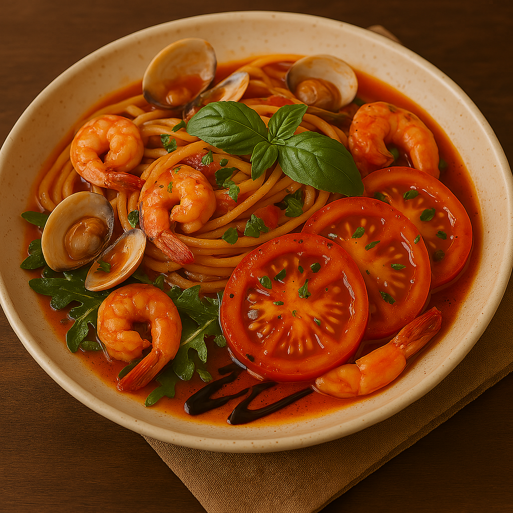 Spaghetti Mare Basilico